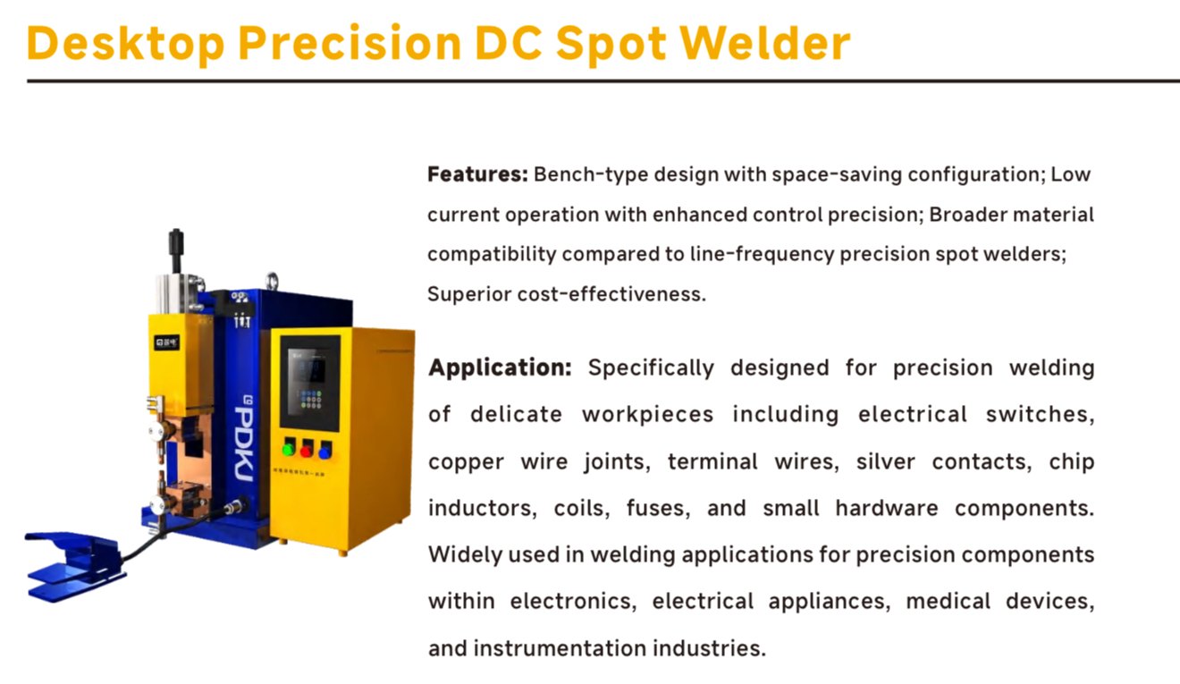 Desktop Precision DC Spot Welder